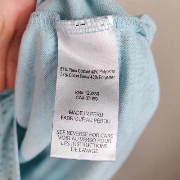 Travis Mathew Thundersnow Short Sleeve Polo Shirt Blue Geo Print sz L - Picture 7 of 8